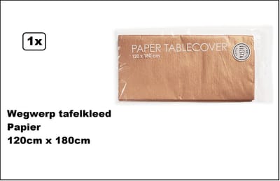 Wegwerp tafelkleed papier rosegoud 120cm x 180cm - Thema feest festival thema feest evenement gala