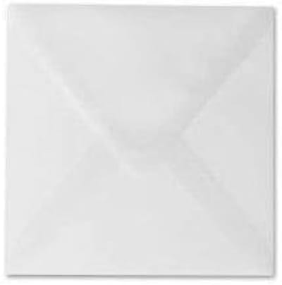 Dailygoods- Enveloppen 155 x 155 mm - Vierkante Enveloppen - Pack van 25 - Transparant - 100g - Puntige Flap - Vierkante Envelop