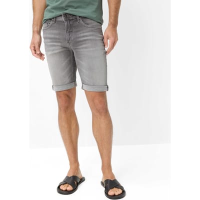Brax Heren Bermuda  Style CHRIS B GREY DAY USED, denim mediumgrijs, maat 36