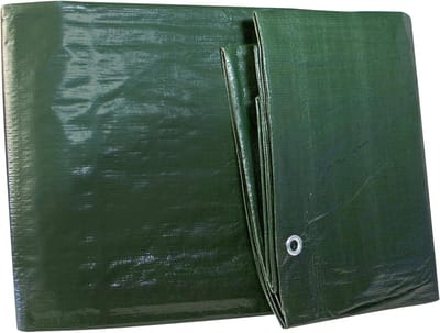 Houten beschermzeil - Universeel zeil - Afdekzeil voor buiten - Tarpaulin MEDIUM 07033 - Geweven zeil - 100 g/m² - 5 x 6 m