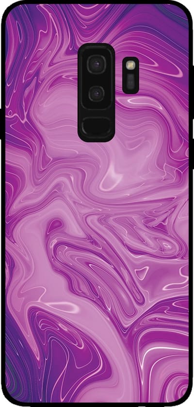 Smartphonica Telefoonhoesje voor Samsung Galaxy S9 Plus met marmer opdruk - TPU backcover case marble design - Paars geschikt voor Samsung Galaxy S9 Plus