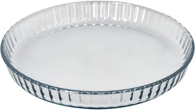 Ronde Glas Ovenschaal voor Taart en Quiche - 28 cm Doorsnede