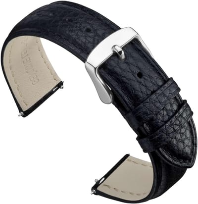 Leren Horlogebanden met Snelle Bevestiging, Gewoven en Gevoerde Vervangband 18mm 20mm 22mm voor Dames en Heren
