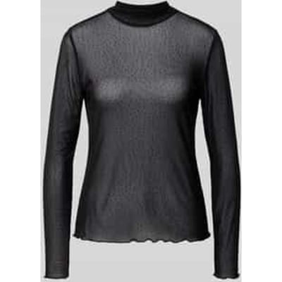 Shirt met lange mouwen in semi-transparant design, model 'ISKA'
