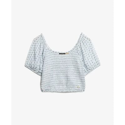 Superdry - Geweven top met smokwerk - Dames - Tops