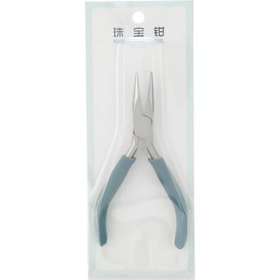 Professionele Stalen Sieradendraadtang Puntbektang voor Sieraden Maken (Zonder tanden) white