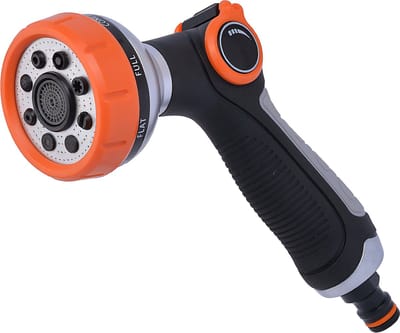 Somstyle Sproeikop Tuinslang - 8 Standen - Sproeier voor Tuin - Spuitpistool - Oranje / Zwart