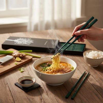 Culinaire eetstokjes in Japanse stijl - Eetstokjes vaatwasserbestendig - Chopsticks - Eetstokjes - Black friday - Sinterklaascadeau - Kerstcadeau – Giftset