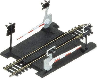 Modelspoorweg Overgang Niveau Enkel Spoor - Extra Baanstukken Schaal 1:76 Zwart