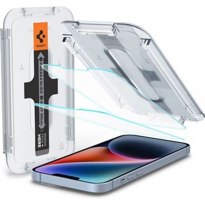 Spigen EZ Fit Glas.tR met Applicator - 1 pack voor de Apple iPhone 17e / 16e / 14 / 13 / 13 Pro