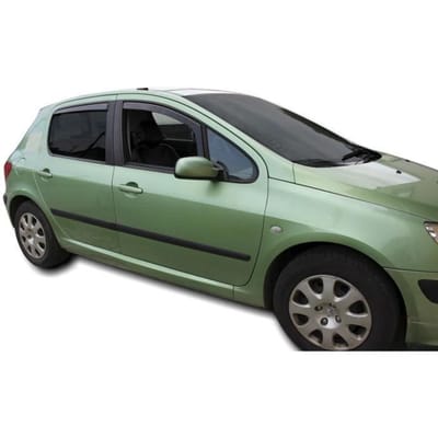 Déflecteurs d'air - J&J AUTOMOTIVE - Peugeot 307 - Fumé - Acrylique renforcé - Installation facile