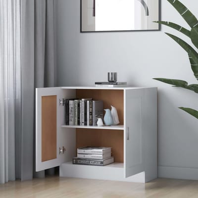vidaXL - Boekenkast - 82,5x30,5x80 - cm - bewerkt - hout - wit