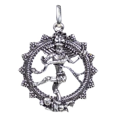 Hanger Shiva zilverkleur