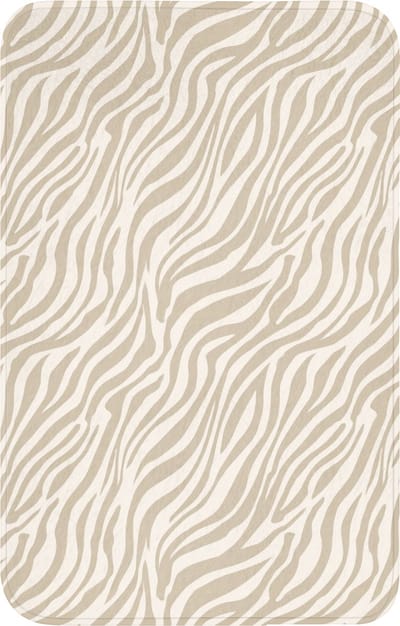 WC mat 50x80 cm - Antislip - Zebra - Patroon - Beige - Toiletmat - Vloermat - Douchemat - Toilet tapijt - Toiletmatten