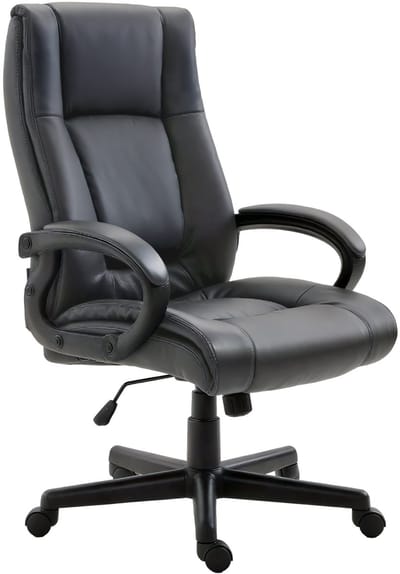 CLP XL Sparta Bureaustoel - ergonomische - voor volwassenen - kunstleer - zwart
