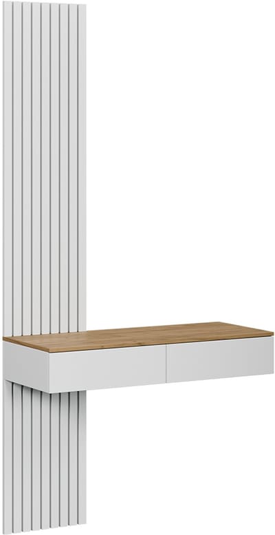Vicco Melina Kaptafel – 100 cm met 2 lades Wit/eiken