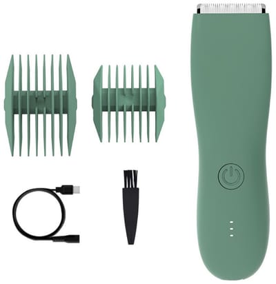 Heren Lichaamshaar Trimmer Dames Scheerapparaat Epilator Bikini Trimmer Lies en Lichaam Scheerapparaat Arm Baard Scheermes Groen (zonder basis)