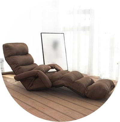 Opvouwbare vloerstoel - Lounge stoel - Ontspannen lezen - Lichtgewicht ontwerp - Max 150 kg - Koffiekleur