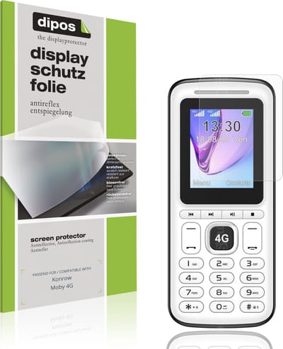 dipos – 4x Matte Beschermfolie geschikt voor Konrow Moby 4G | Krasbestendige & antireflecterende Screenprotector Ultra-Thin