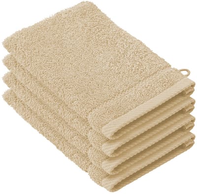 De Witte Lietaer Washandjes Stephanie Sand - 15 x 21 cm - Beige - set 4 stuks - Katoen