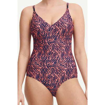Femilet Sw 1p Wf Tshirt Plunge Zebra Größe: 40 | Badeanzüge Outlet | Damen