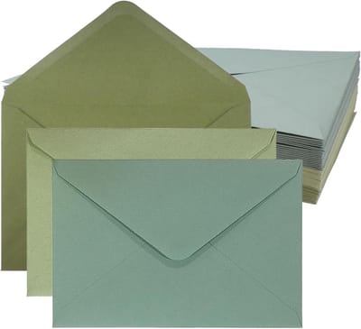 Set van 60 Mintgroene Enveloppen 13,5 x 19,5 cm voor Brieven, Wenskaarten en Kleine Cadeaus