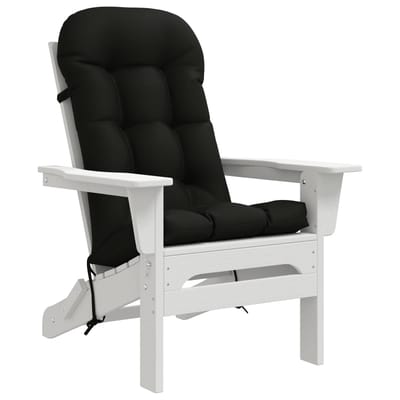 vidaXL Zon Loungerkussen PUTTEN 100% Polyester Zwart 48 x 112 x 10 cm