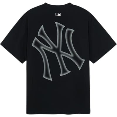 MLB New York Yankees Série de Base 25SS Logo Arrière Décontracté Simple Manches Courtes T-shirt Unisexe T-shirts Noir 3ATSB6453-50BKS XL gray