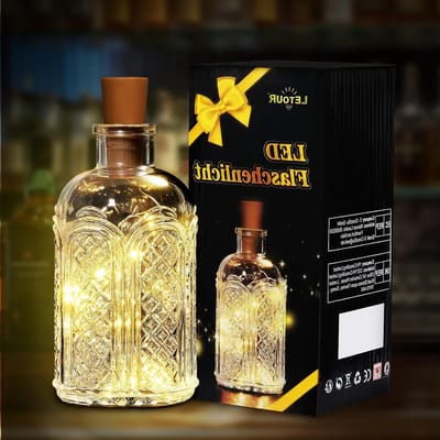 Gepersonaliseerde LED-fles als uniek cadeau voor moeder, grootmoeder of vriendin, perfect voor verjaardagen en bruiloften