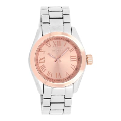 OOZOO Timepieces - Goudkleurige horloge met goudkleurige roestvrijstalen armband - C5722