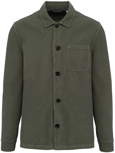 Native Spirit Ecologisch ribfluweel herenjasje NS603 - Washed Organic Khaki - 3XL