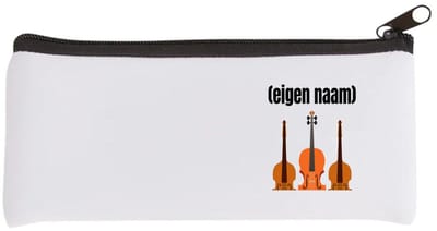 Akyol - 3 violen Etui - Viool - muziek liefhebbers - met eigen naam - de echte viool liefhebber - cadeau - kado - 20 bij 9 cm
