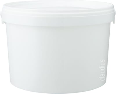 Lege Plastic emmer 5 liter wit met deksel