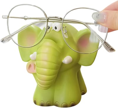 Brillenhouder Olifant - Brilstandaard Dier - Bureau Organisatie - Antislip Stam - 11 x 103 x 125 cm - Groen