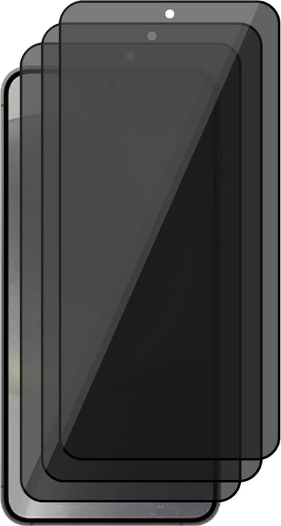 Privacy Screenprotector geschikt voor Samsung Galaxy S24 - 3x Volledig Dekkend Glas Screen Protector