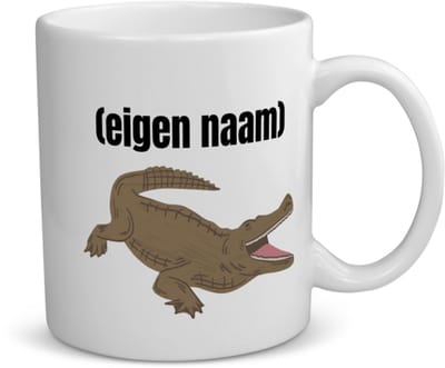 Akyol - krokodil met eigen naam koffiemok - theemok - Krokodil - krokodillen liefhebbers - iemand die houdt van krokodillen - verjaardag - cadeau - kado - 350 ML inhoud