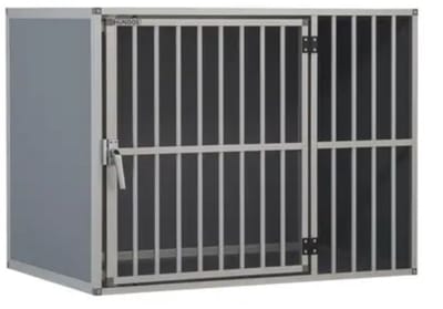 Hondenbench Extreme - Hondenhok - Kennel voor Hond - Stevige kwaliteit Aluminium - Model DL - Maat L - 3 Dichte wanden - 106 x 71 x 81 cm