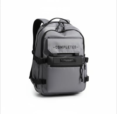 TK-S Rugzak, Grijs en Ruim, 30 Liter, 17,3 inch laptop, drankflesvak. (50x30x20cm)