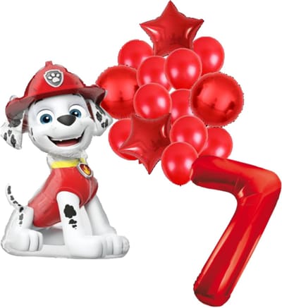Paw Patrol Marshall ballonnen pakket - 53x84cm - 7 jaar - Folie Ballon set - Themafeest - Verjaardag - Ballonnen - Versiering - Helium ballon