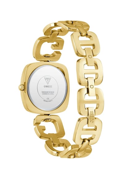 Guess Groovy G Quartz Analoog Horloge Gold Tone Behuizing: 100% Roestvrij Staal| Armband: Roestvrij Staal 30 mm U1441L1M, U1441L2M