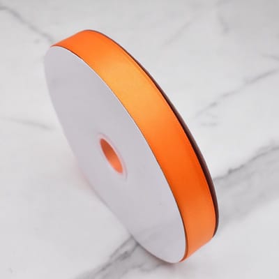Dubbelzijdig Glad Satijnen Lint – Oranje – 2cm Breed, 90m Rol – Perfect voor Versiering, Cadeauverpakking & Accessoires