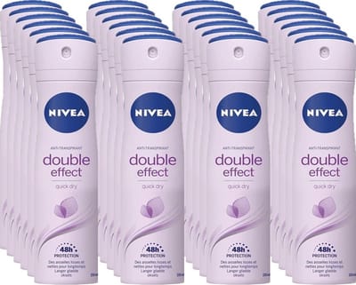 Nivea Deospray Women  Double Effect 150 ml - Voordeelverpakking 24 stuks