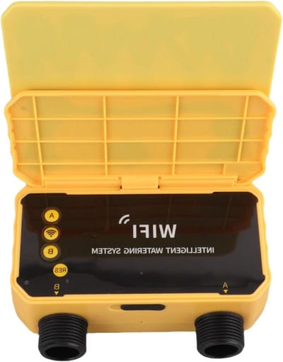 Slimme Sproeier Timer - Water Timer - Automatisch Tuin Bewateren - App Controle Zonne-energie - 2 Zones - Zwart