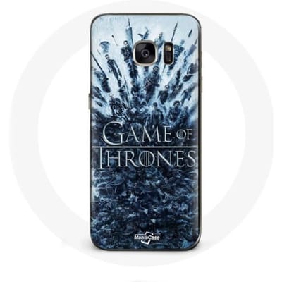 Coque pour Samsung Galaxy S7 Game of Thrones saison 8 Episode 1 Le Trône de Fer Personnages logo Gri