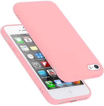 Cadorabo Hoesje geschikt voor Apple iPhone 5 / 5S / SE 2016 in LIQUID ROZE - Beschermhoes gemaakt van flexibel TPU silicone Case Cover