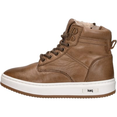 KEQ Veterschoenen Hoog Veterschoenen Hoog - Cognac - Maat 26
