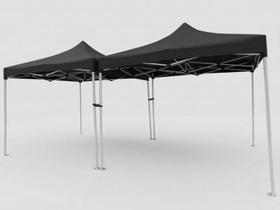 VDD - Partytent Easy Up - Paviljoen - Opvouwbaar Draagbaar - Evenementen Tent - Camping - Waterdicht - Met Draagtas - Zwart - 3 x 6m - set van 2