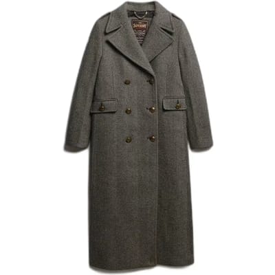 Superdry - Dubbele rij knopen wollen mantel - Dames - Jassen
