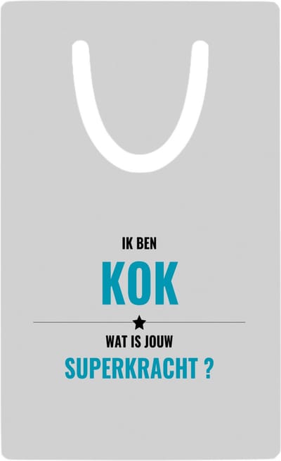 Hacebo® - ik ben kok wat is jouw superkracht? metalen boekenlegger - iemand die goed kan koken - mensen die kok zijn - kook liefhebbers - verjaardagscadeau - verjaardag - cadeau - kado - geschenk Bladwijzer boekenleggers - 7.6 cm x 5cm