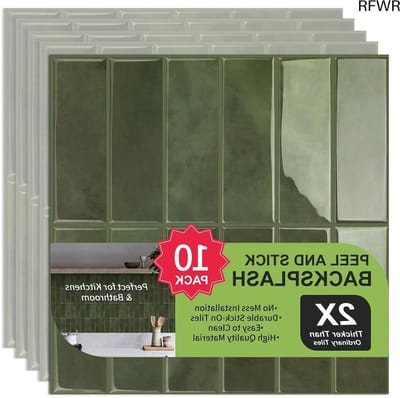 RFWR® 10 Stuks Dikkere 2,5 mm Zelfklevende Tegels voor Keuken en Wand